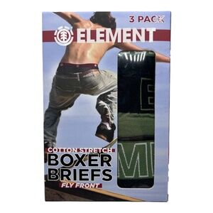 Element Cotton Stretch Men's Boxer Briefs With Fly Front